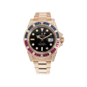 Rolex GMT-Master II 126755SARU 'SARU' Rose Gold Black Dial Diamond Bezel