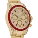 Rolex Daytona 126598TRU Yellow Gold Ruby Bezel Diamond Pave Dial