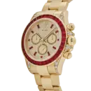 Rolex Daytona 126598TRU Yellow Gold Ruby Bezel Diamond Pave Dial