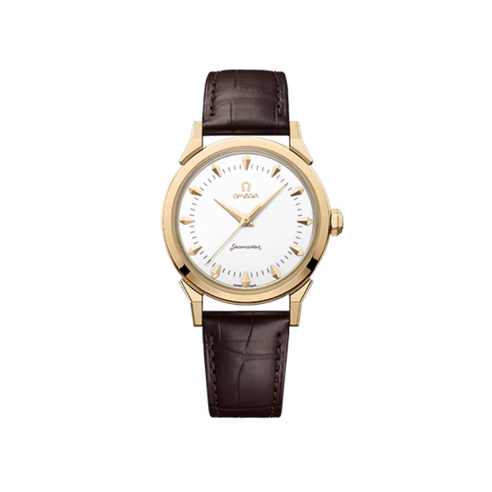 Seamaster 37 Moonshine Gold On Alligator Ref. 522.53.37.20.04.001