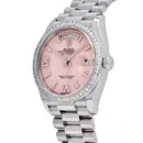 Rolex Day-Date 36 128396TBR Platinum Pink Opal Diamond Dial and Bezel